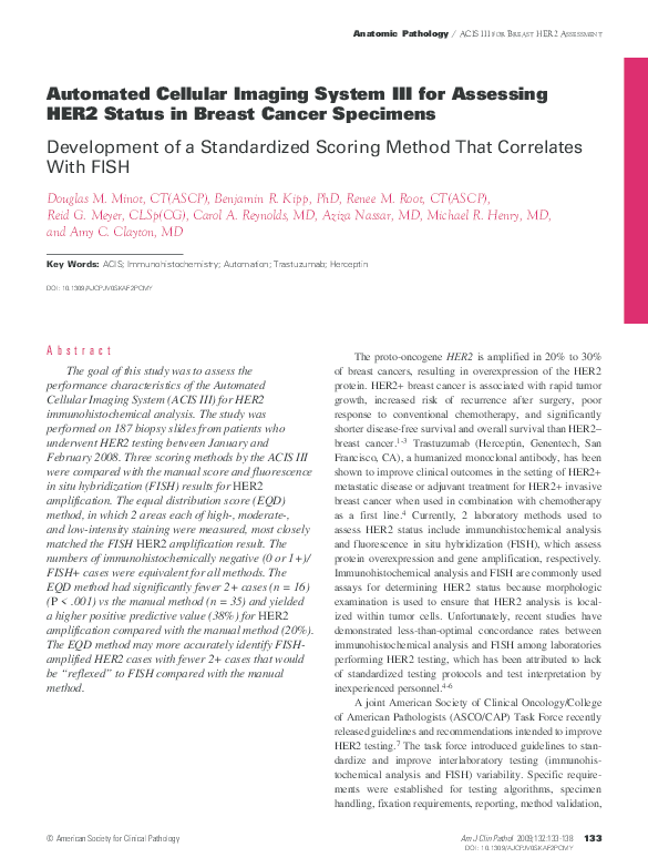 (PDF) Automated Cellular Imaging System III for Assessing HER2 Status ...