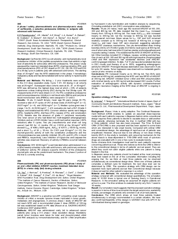 (PDF) 386 POSTER Pharmacokinetic (PK) and pharmacodynamic (PD) phase I ...