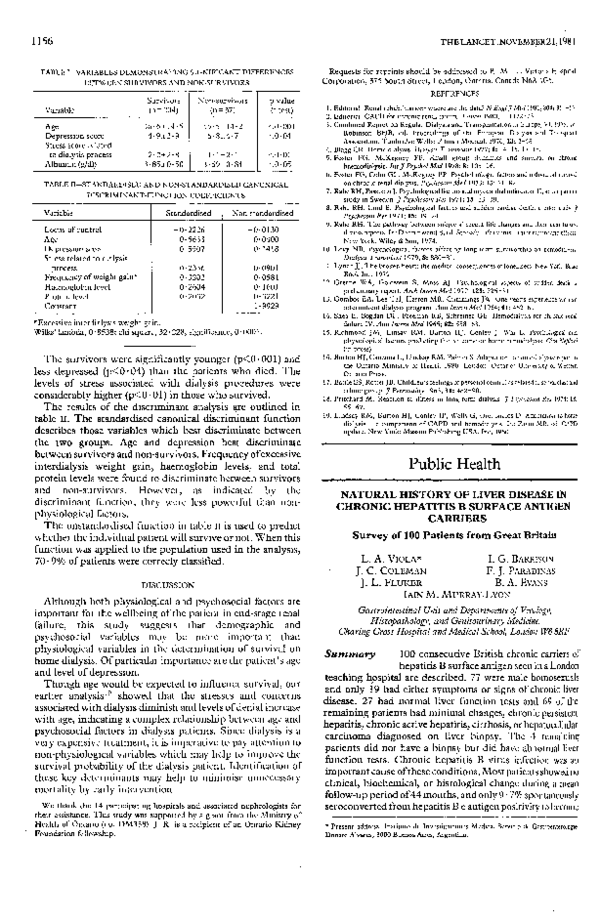 (PDF) Natural History of Liver Disease in Chronic Hepatitis B Surface ...