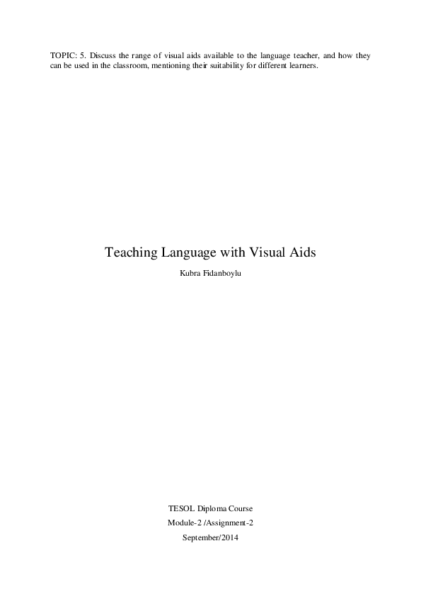 (PDF) Teaching Language with Visual Aids Kubra Fidanboylu Academia.edu