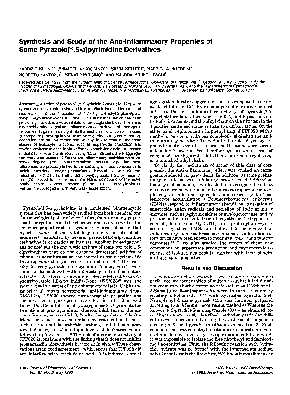 (PDF) Synthesis and study of the anti-inflammatory properties of some ...
