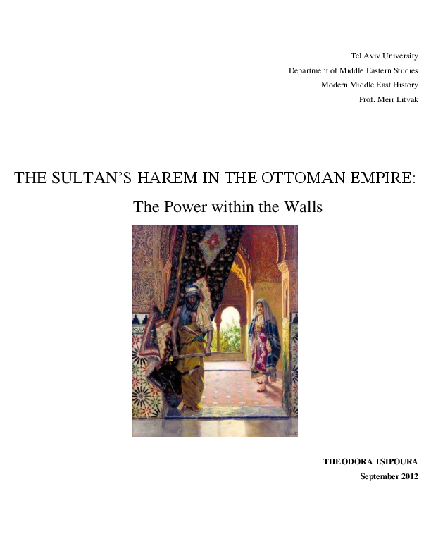 (PDF) THE SULTAN’S HAREM IN THE OTTOMAN EMPIRE The Power within the