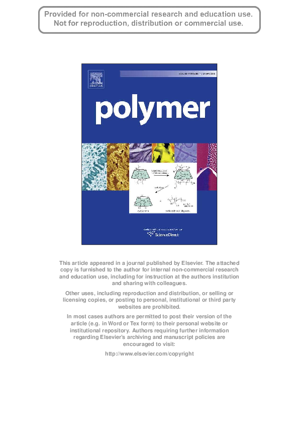 (PDF) Molecular dynamics in polyester or polyetherurethane networks