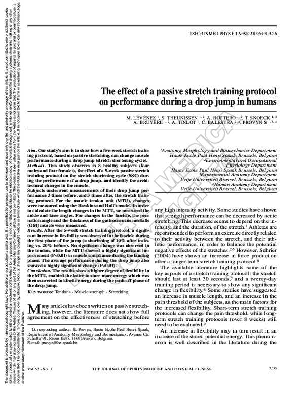 (PDF) The effect of a passive stretch training protocol on performance ...