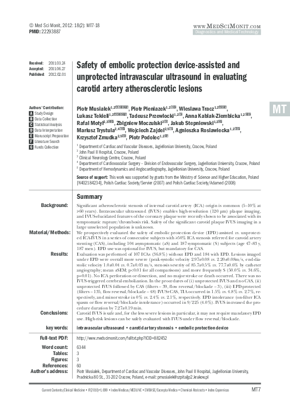 (PDF) Safety of embolic protection device-assisted and unprotected ...