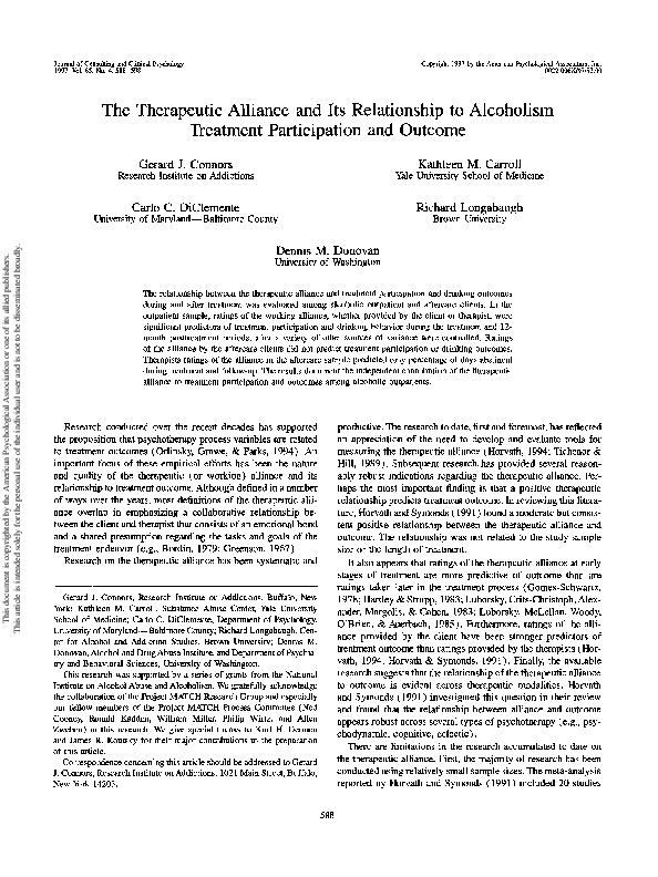 Therapeutic alliance assessment picture