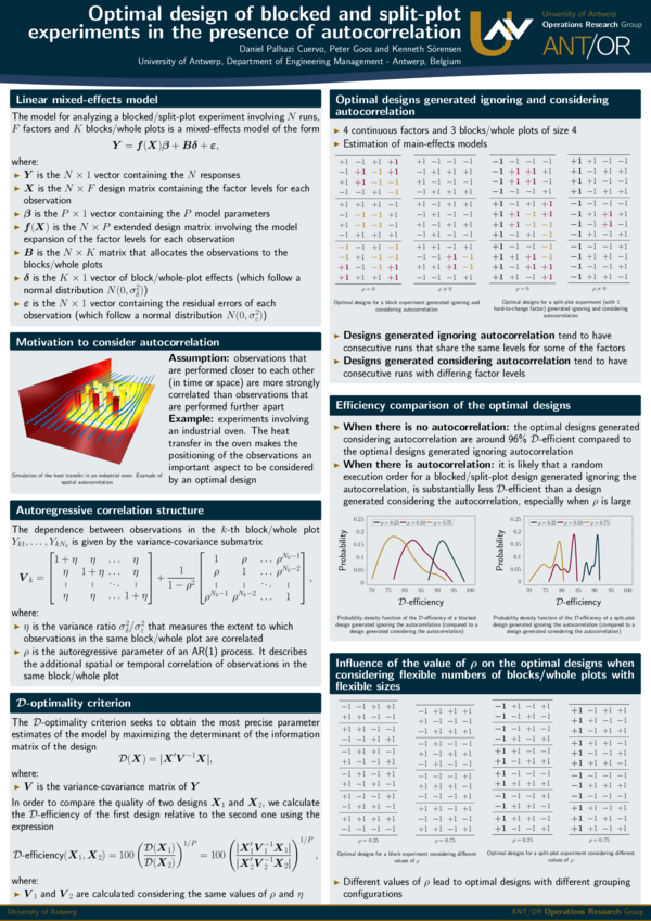 (PDF) Optimal Design of Blocked and Split-Plot Experiments for Fixed ...