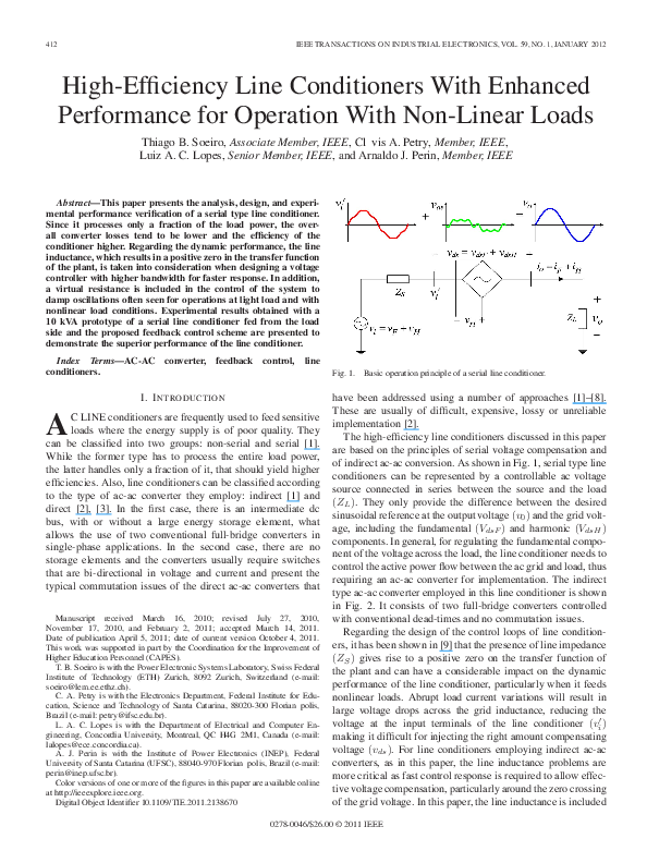 (PDF) High-Efficiency Line Conditioners With Enhanced Performance for ...