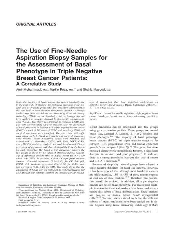 (PDF) The use of fine-needle aspiration biopsy samples for the ...