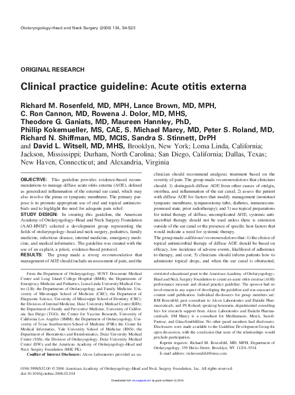 Acute otitis externa image