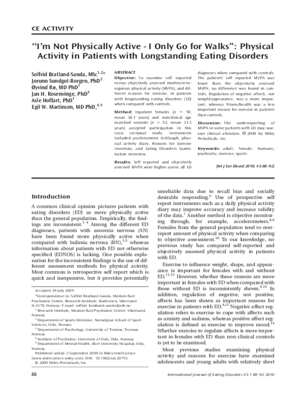 (PDF) “I'm not physically active - I only go for walks”: Physical ...