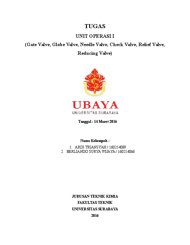 (DOC) Jenis-Jenis Valve