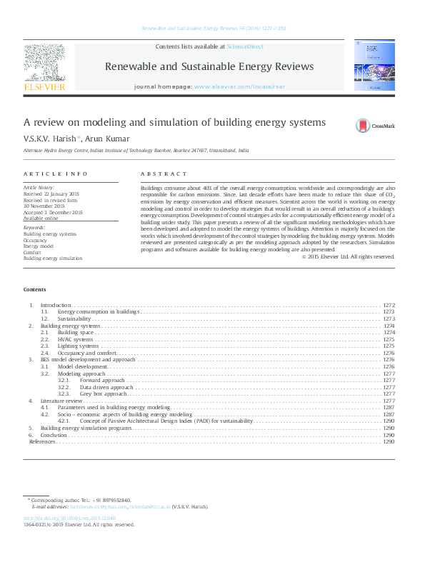 (PDF) A review on modeling and simulation of building energy systems