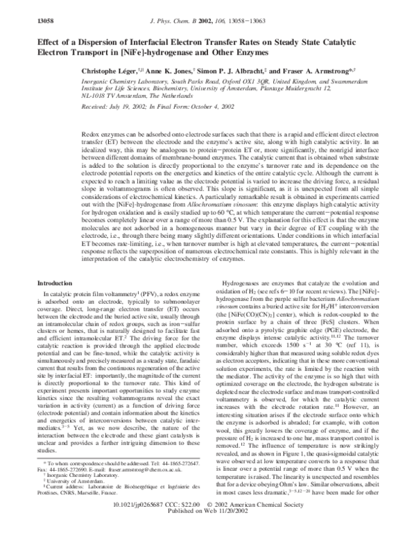 (PDF) Effect of a Dispersion of Interfacial Electron Transfer Rates on ...