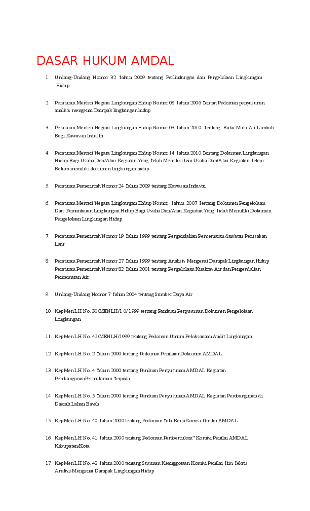 Doc Dasar Hukum Amdal Putry Apriyani Academia Edu