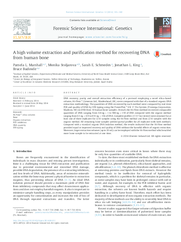 (PDF) A high volume extraction and purification method for recovering ...