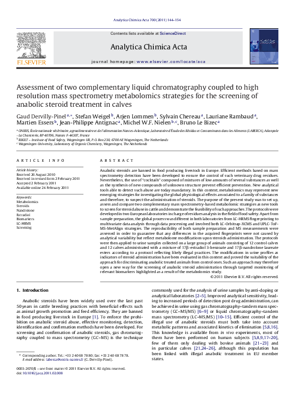(PDF) Assessment of two complementary liquid chromatography coupled to ...