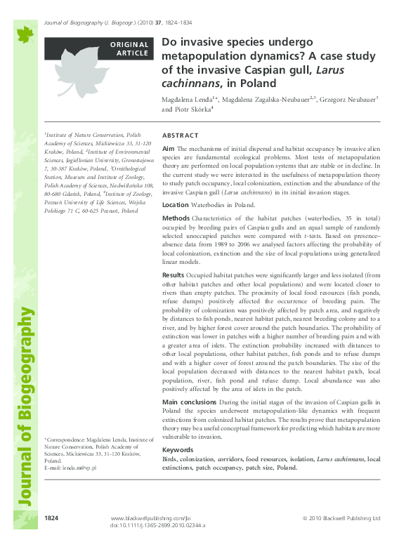 Invasive species research paper image