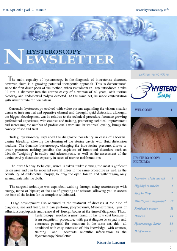 (PDF) Hysteroscopy Newsletter Vol 2 Issue 2