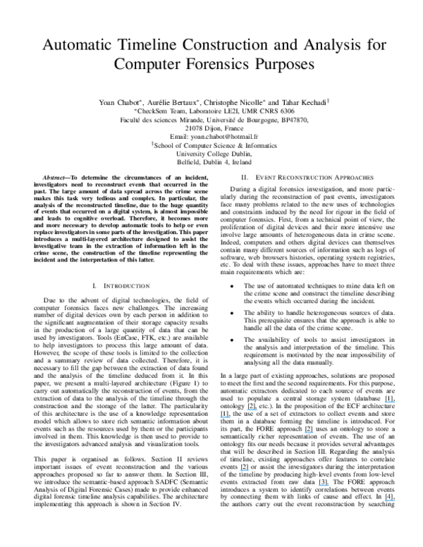 (PDF) Automatic Timeline Construction and Analysis for Computer ...