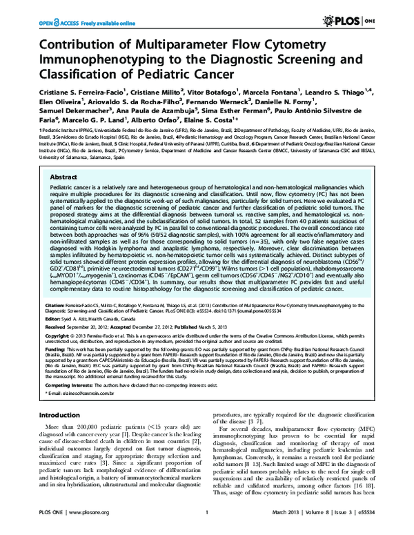 (PDF) Contribution of Multiparameter Flow Cytometry Immunophenotyping to the Diagnostic