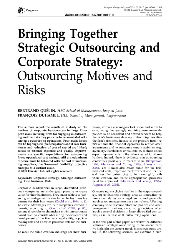 Risks of outsourcing manufacturing image