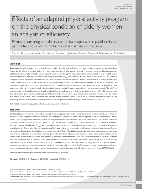 (PDF) Effects of an adapted physical activity program on the physical ...
