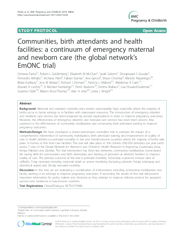 (PDF) Communities, birth attendants and health facilities: a continuum ...