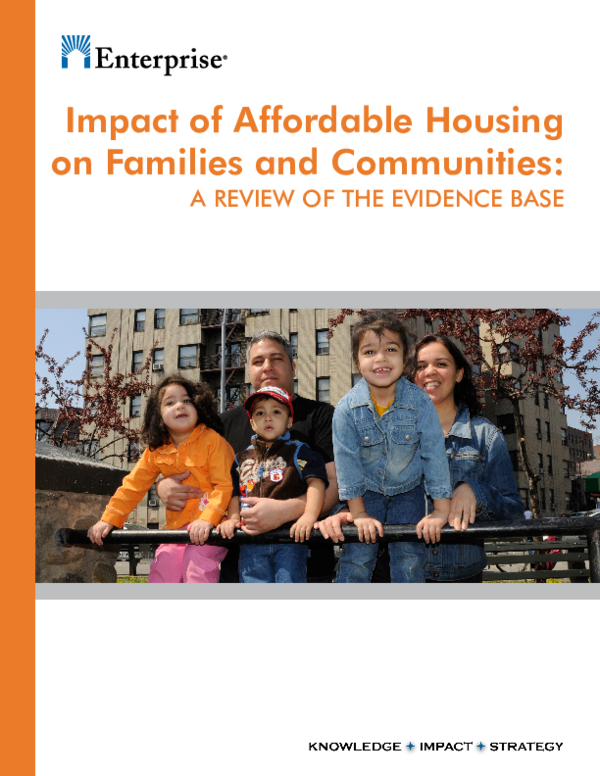 Pdf Impact Of Affordable Housing On Families And Communities Impact