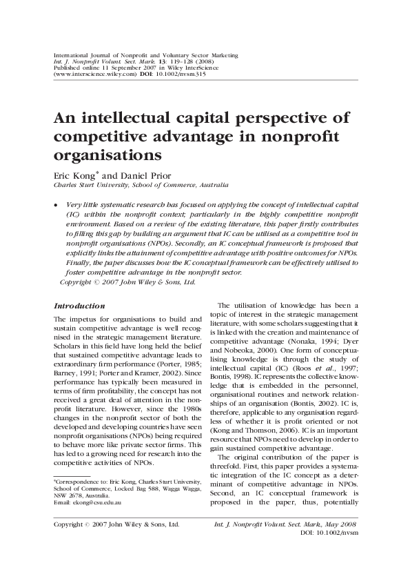 (PDF) An intellectual capital perspective of competitive advantage in ...