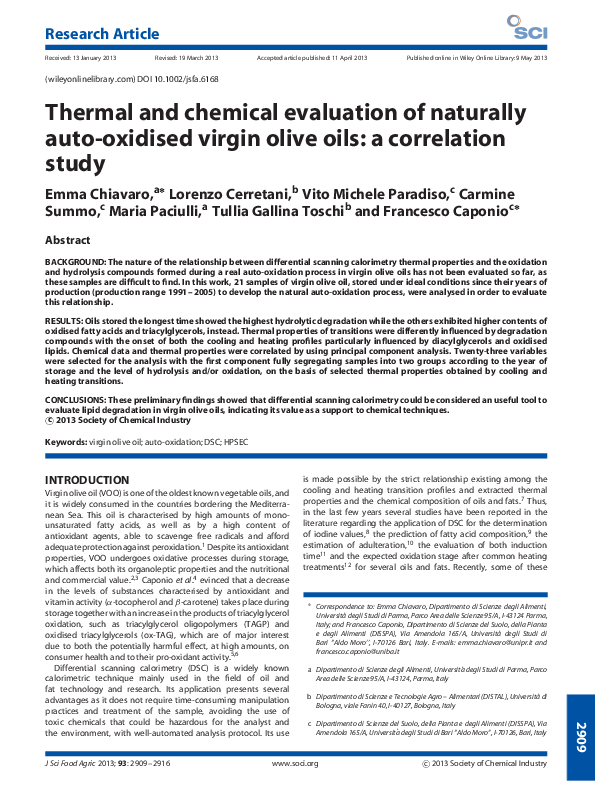 (PDF) Thermal and chemical evaluation of naturally auto-oxidised virgin ...