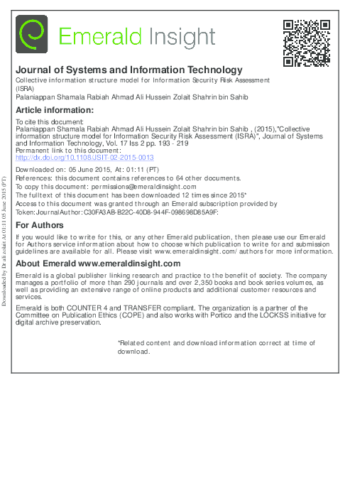 (PDF) Collective information structure model for Information Security ...