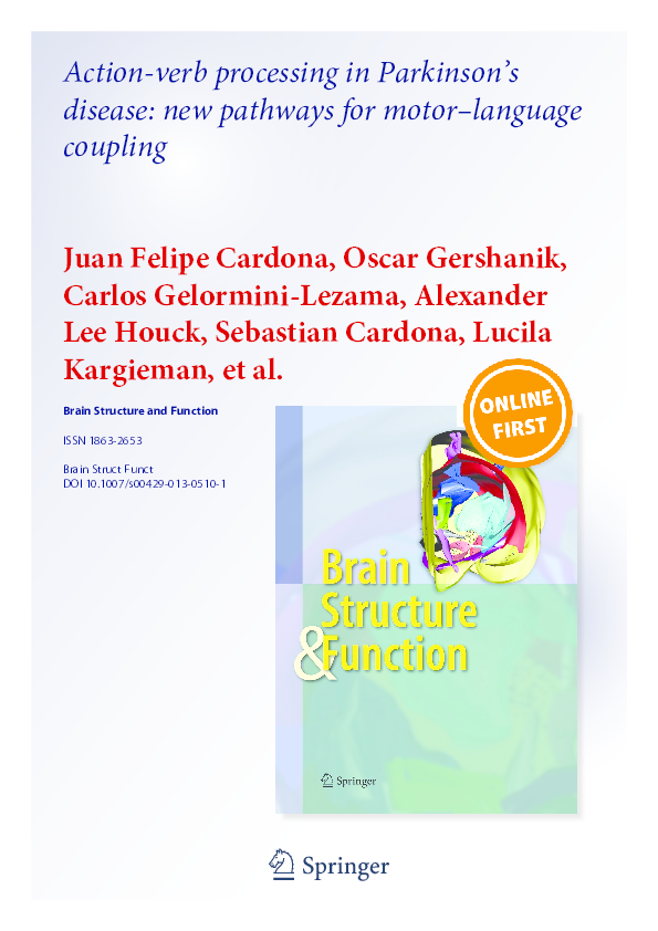 (PDF) Action-verb processing in Parkinson’s disease: new pathways for ...
