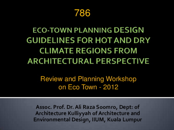 (PDF) Hot and dry climate design WA