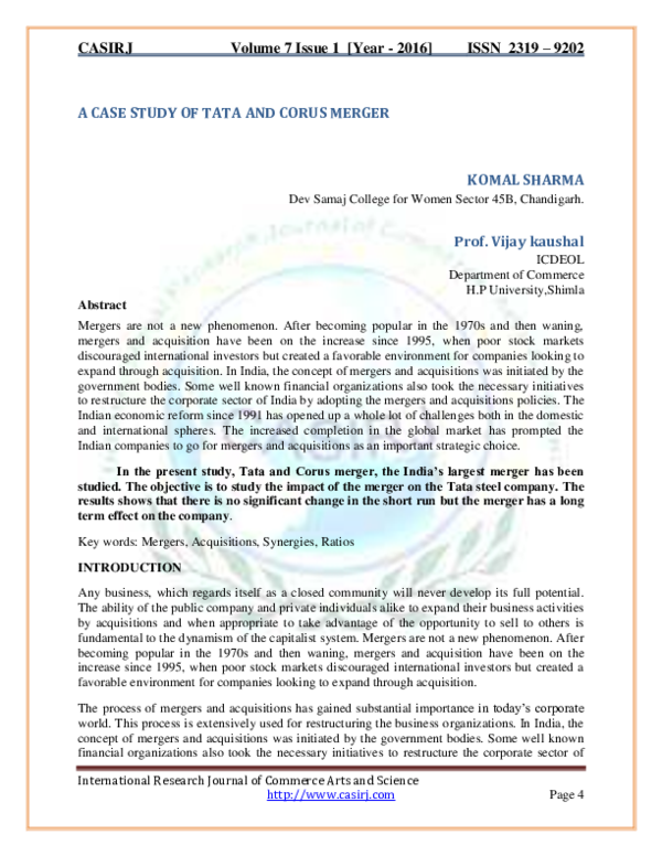 Corus departments essay picture