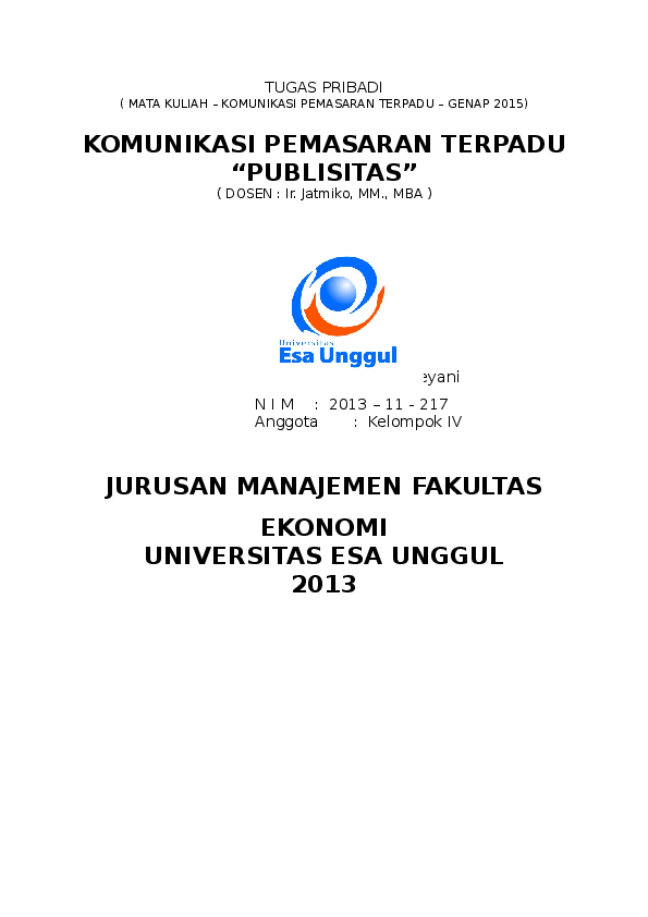 Doc Publisitas Nuan Anggreyani Academia Edu