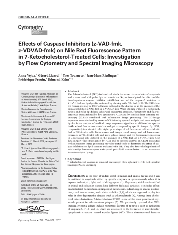 (PDF) Effects of caspase inhibitors (z-VAD-fmk, z-VDVAD-fmk) on Nile ...