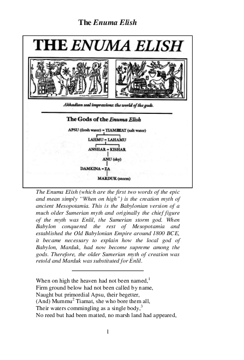 Enuma elish text picture