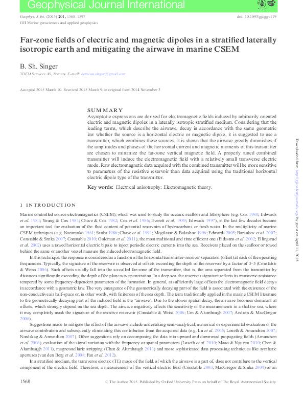 (PDF) Far-zone fields of electric and magnetic dipoles in a stratified ...