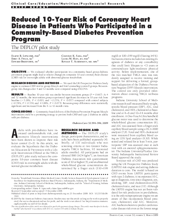 (PDF) Reduced 10-Year Risk of Coronary Heart Disease in Patients Who ...