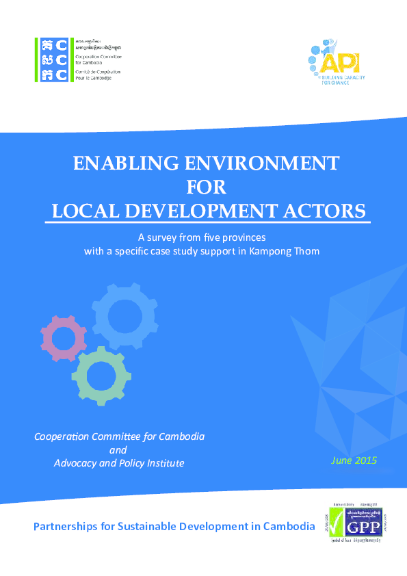 (PDF) Enabling Environment for Local Development Actors