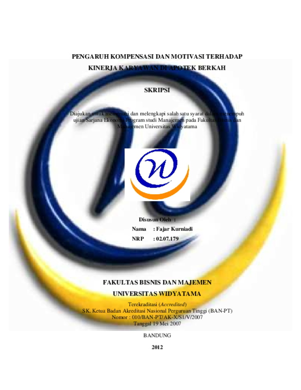 Pdf Pengaruh Kompensasi Dan Motivasi Terhadap Agmaulidi Bani Ansyar Academia Edu