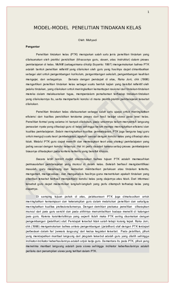 (DOC) MODELMODEL PENELITIAN TINDAKAN KELAS maherr