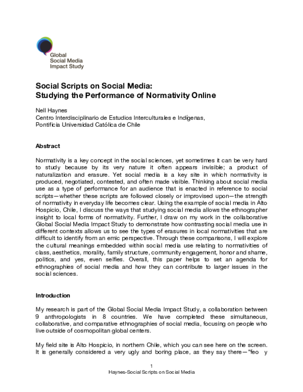 (PDF) Social Scripts on Social Media: Studying the Performance of ...