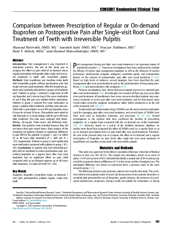 (PDF) Comparison between Prescription of Regular or Ondemand Ibuprofen
