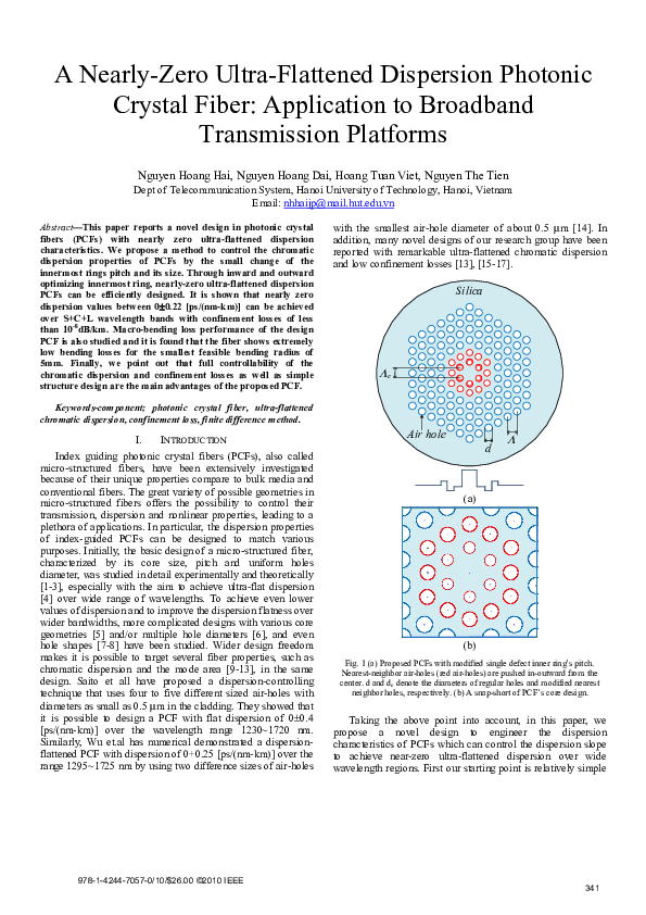 (PDF) A nearly-zero ultra-flattened dispersion photonic crystal fiber ...