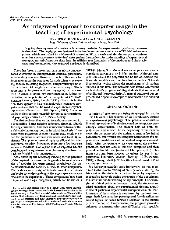 (PDF) An integrated approach to computer usage in the teaching of ...