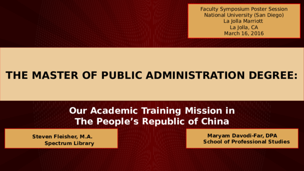 (PPT) The Master of Public Administration Degree: Our Academic Training ...