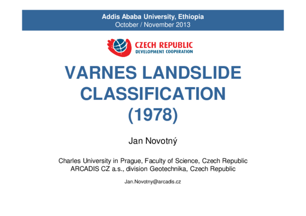 (PDF) VARNES LANDSLIDE CLASSIFICATION (1978