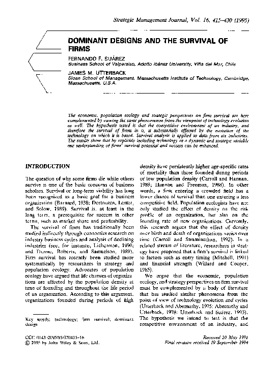 Dominant design theory examples picture
